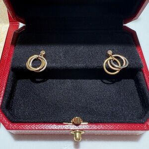 Cartier Gold and Silver Loop Earrings